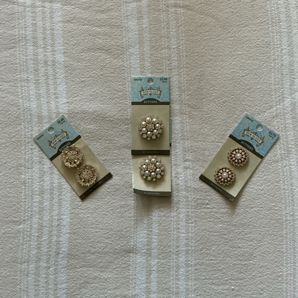 Elegant Pearl and Gold Buttons